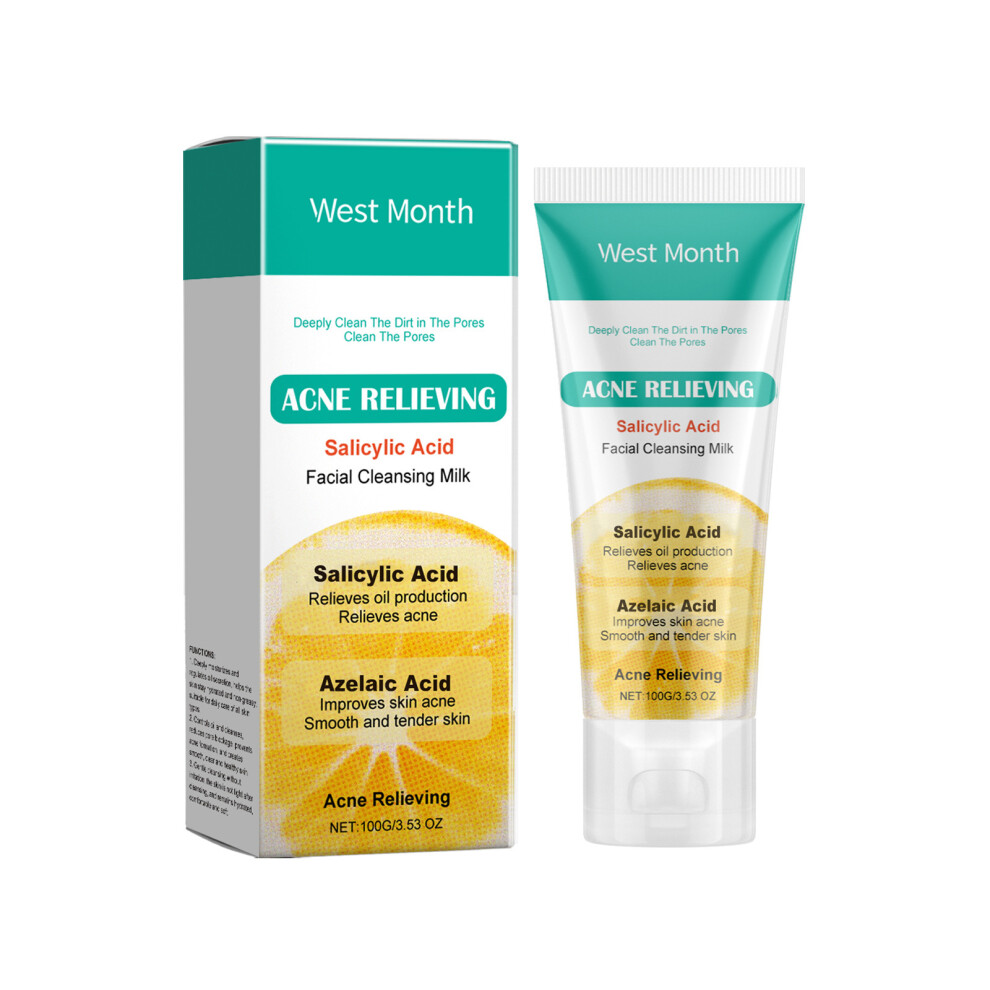 WEST MONTH Anti-Acne Cleanser Moisturizing Oil Control Cleansing Soothing Skin Non-Tightening Facial Cleanser