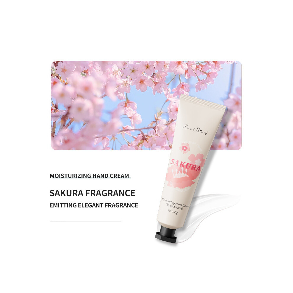 Smart Diary Floral Hand Cream 30g Rose Sakura Moisturizing Skin Care Products