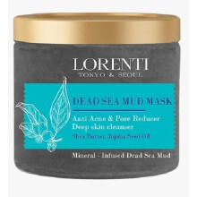 Lorenti Dead Sea Mud Scrub 500 ML Face & Body Mask | Shea Butter, Jojoba Seed Oil | Anti Acne, Pore Reducer Deep Skin Cleanser
