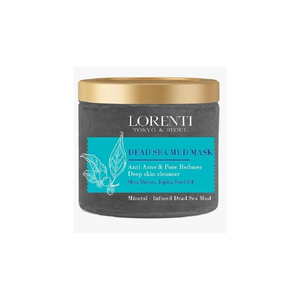 Lorenti Tokyo & Seoul Lorenti Dead Sea Mud Scrub 500 Ml Face & Body Mask | Shea Butter, Jojoba Seed Oil | Anti Acne, Pore Reducer Deep Skin Cleanser