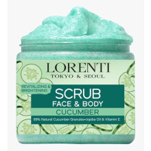 Lorenti Cucumber Scrub Face & Body | Firming & Radiant Supports Collagen Production Anti Aging and Wrinkle 500ml