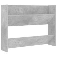 vidaXL Wall Shoe Cabinet Household Home Supplies Wardrobe Storage Hanging Wall-Mounted Shoe Organiser Rack Shelf Cabinet Chipboard Concrete Grey