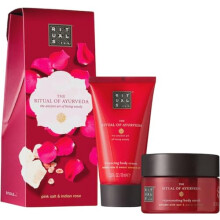 RITUALS Ayurveda Pink Salt Indian Rose Scrub 125g & Body Cream 70ml Mini Gift Set