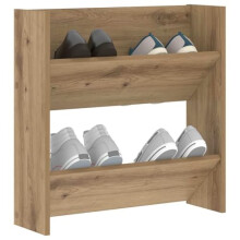 vidaXL Shoe Cabinet Artisan Oak 60 x 18 x 60 cm Engineered Wood, Hallway Shoe Cabinet, Modern Rectangular Storage, Organizing Unit for Footwear, Space