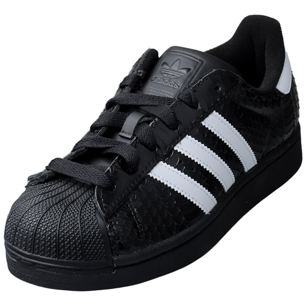 Adidas (9) Superstar Ii Womens Fashion Trainers In Black White White,Black