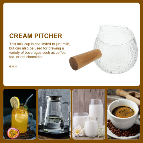 Sahnekännchen Mit Holzgriff Für Milch Wasser Und 2
