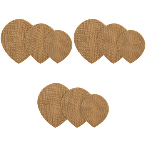 9Pièces Pads Semelle Universels Talons Résistants Couleur Marron Clair 1