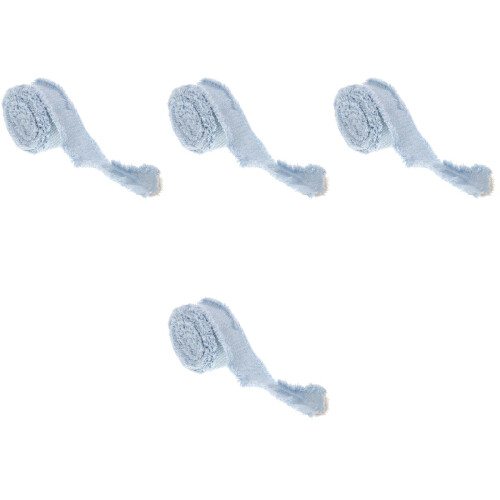 4Rouleaux Ruban Pour Cadeau Polyester Bleu Ciel Multi-Usage 2