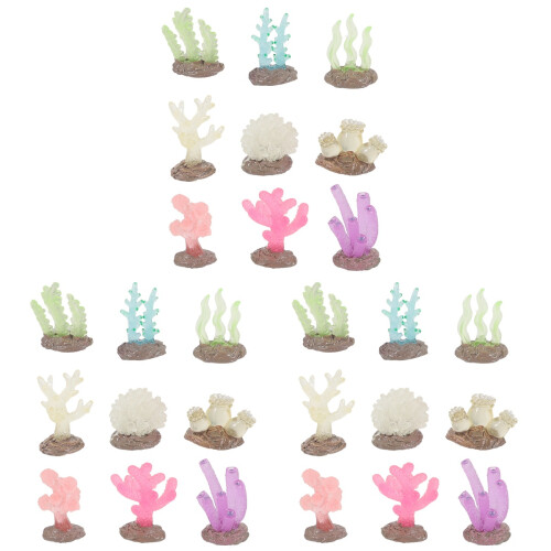 27Pièces Sculptures Corail Résine Pour Décor Aquarium 1