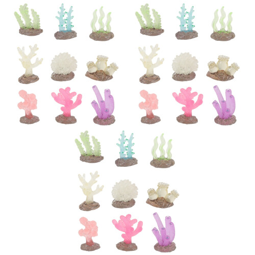 27Pièces Sculptures Corail Résine Pour Décor Aquarium 2