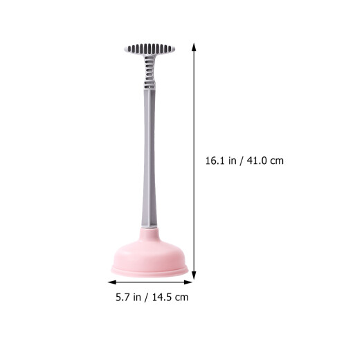 2Pièces Outils Déboucheurs Rose En Caoutchouc ABS 1