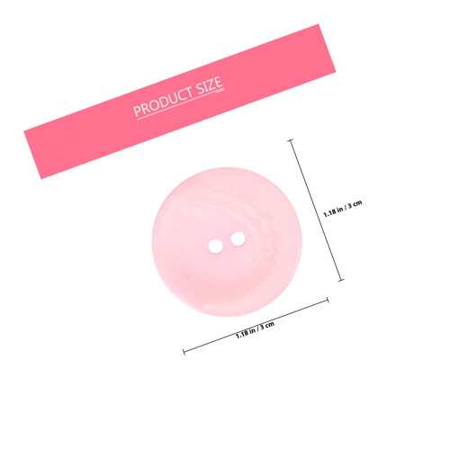 1Set Colorful Pink Resin Buttons Ideal for DIY Crafting Projects 1