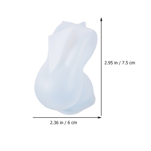 White Silicone Mold Rabbit Design DIY Craft Art Mould for Home Use 1