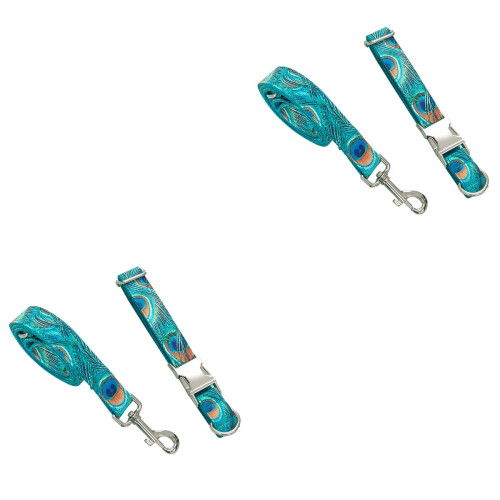 4 Pcs Adjustable Nylon Pet Harness Leash Set Size S 1