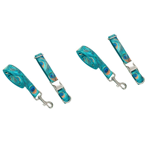 4 Pcs Adjustable Nylon Pet Harness Leash Set Size S 2