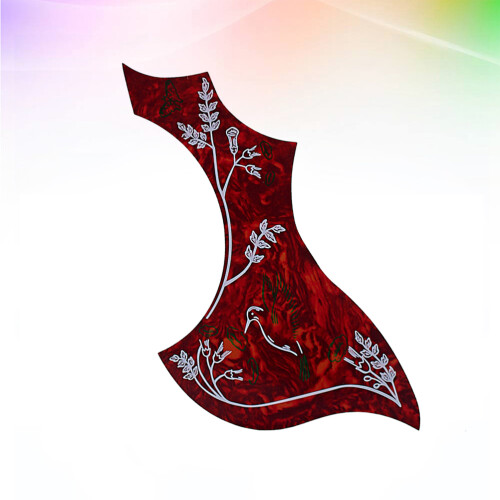 Flower And Bird Pattern Wing Shaped Guitar Self-Adhesive Pick Guard 1