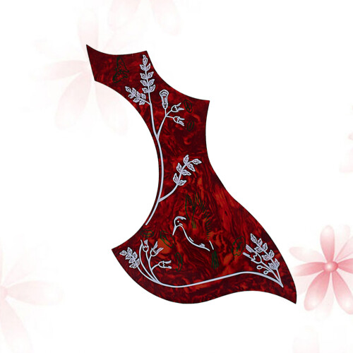 Flower And Bird Pattern Wing Shaped Guitar Self-Adhesive Pick Guard 2