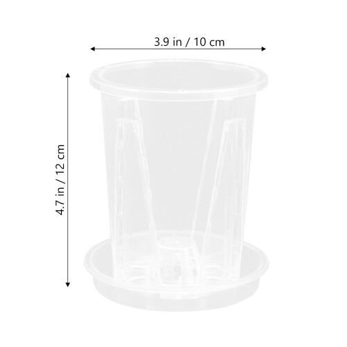 5Sets Clear Plastic Orchidee Potten Met Drainagel En Tray 1