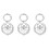 3Pcs Durable Metal Case Silver Shell Protective Cover 4