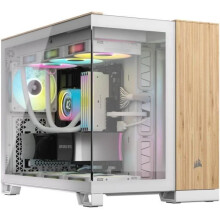 PC-Gehäuse - CORSAIR - CC-9011288-WW - 2500X - mATX - PC-Gehäuse - Weiß/Bambus