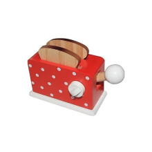 Para criança Torradeira de madeira + pão vermelho