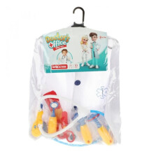 Doktersset - TOI-TOYS - junior dokter - 10 stuks - labjas + 9 accessoires - wit - 4 jaar+