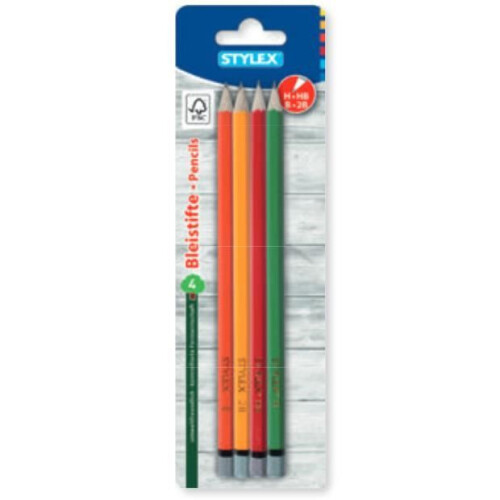 Stylex 26015, Multi, Vert, Orange, Rouge, Jaune, Hexagonal, École, Ampoule, 4 pièce(s) 1