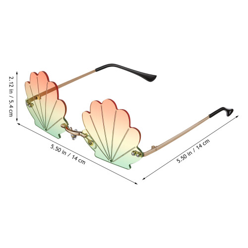 colorful creative seashell pattern sunglasses for women 1