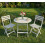 Alivio 3-Piece Folding Bistro Set Space Saving Patio Table & 2 Chairs (White) 1
