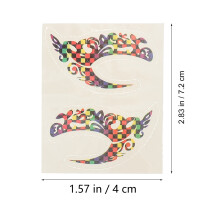 10Paare -Make-Up Tattoo Sticker Papier Selbstklebend Bunt