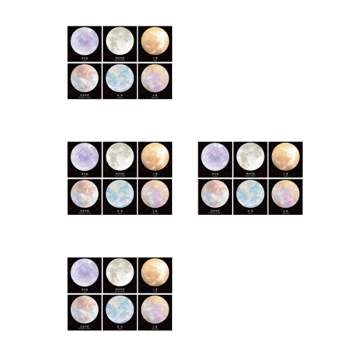 24Pcs Creative Moon Memo Pads Adhesive Paper Notes for Office Use 2
