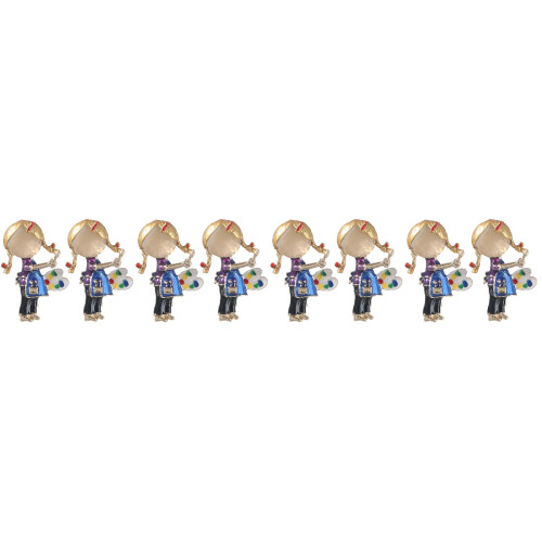 8St Creatieve Broche Metaal Lapel Pin Dames Kleding 2