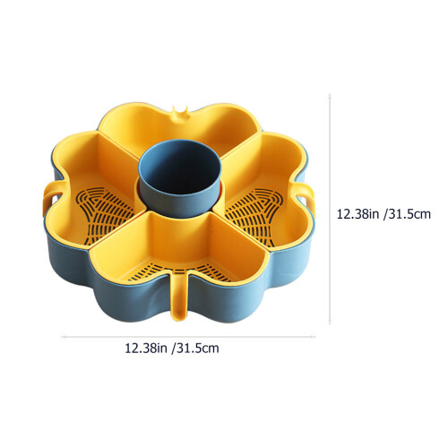 1Pc Multi-Grid Yellow Vegetable Drainer Plastic Hot Pot Basket 1