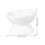 Ceramic Tilted Elevated Cat Food Bowl White 2