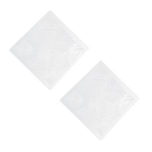 2Pcs Small Yellow Pla Fondant Impression Mat Leaf Pattern Cake Mold 1