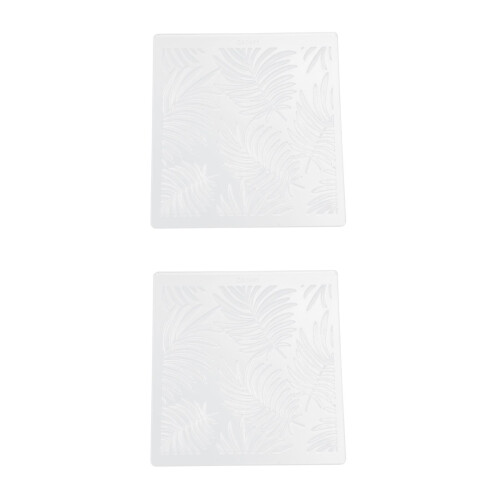 2Pcs Small Yellow Pla Fondant Impression Mat Leaf Pattern Cake Mold 2