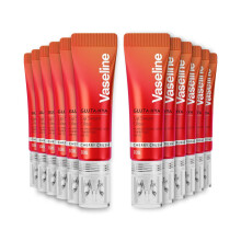 (Cherry Crush) Vaseline Gluta-Hya Lip Serum Gloss Juicy Peach, Plum, Pink & Cherry 10ml, 12 Pk