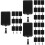 30Pcs Multi-Function Black Price Tag Stands with Clips for Stores 5