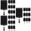 30Pcs Multi-Function Black Price Tag Stands with Clips for Stores 6