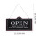 Simple Open Closed Flip Sign Wooden Square Accessory 1pcs 2