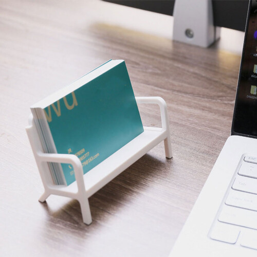 Desktop Business Card Holder Office Cards Organizer Display Stand 2