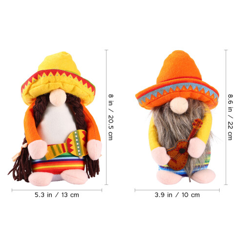 2Pièces Décoration Gnomes En Tissu 1