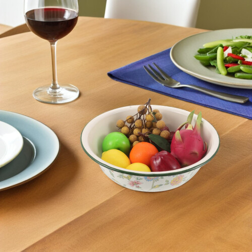 1Large High-Temp Resistant Enamel Basin Multi-Color for Cooking Use 2