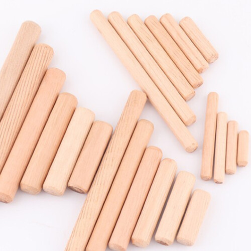 100 Pcs Walnut Dowel Rod Sticks Log Plug Woodwork Crafts 2