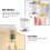 1Pc Punch-Free Grey Plastic Kitchen Hanging Box Rotating Hook Storage 5