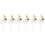 6 Pcs Flower Cake Toppers Birthday Decor 2