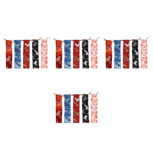 20Pcs Portable Multi Fabric Drawstring Pouches for Chopsticks Storage 2