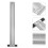 4Pcs Stainless Steel Right Angle Rule Multifunctional Woodworking Tool 8