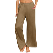 Women's yoga pants, wide-leg pants, comfortable,-Khaki XL