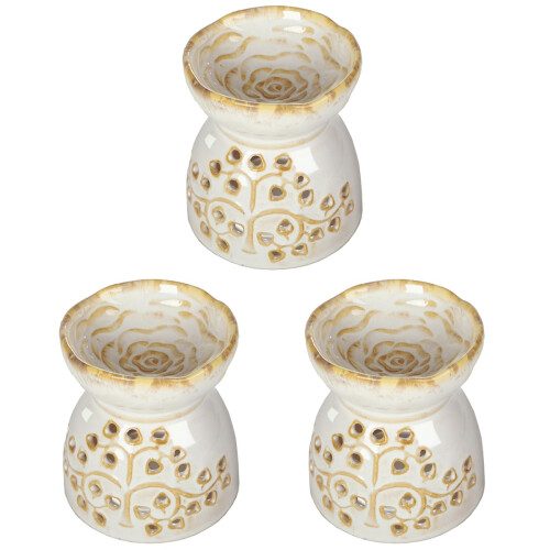 3 Pcs Oil Diffusers For Home Aroma Burner Ceramic Incense Holder 1